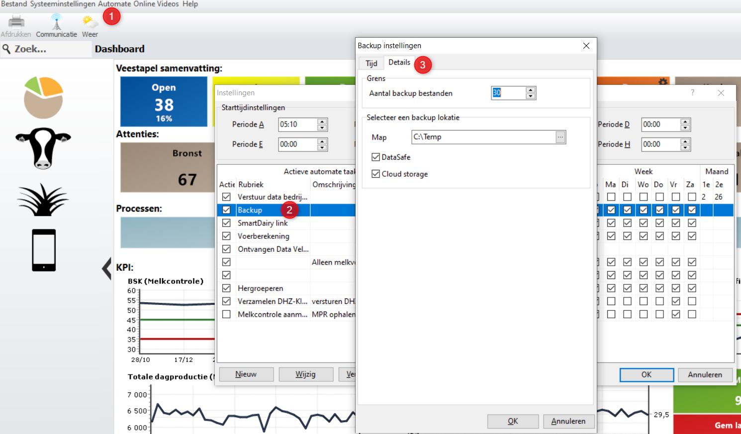automate taak backup maken